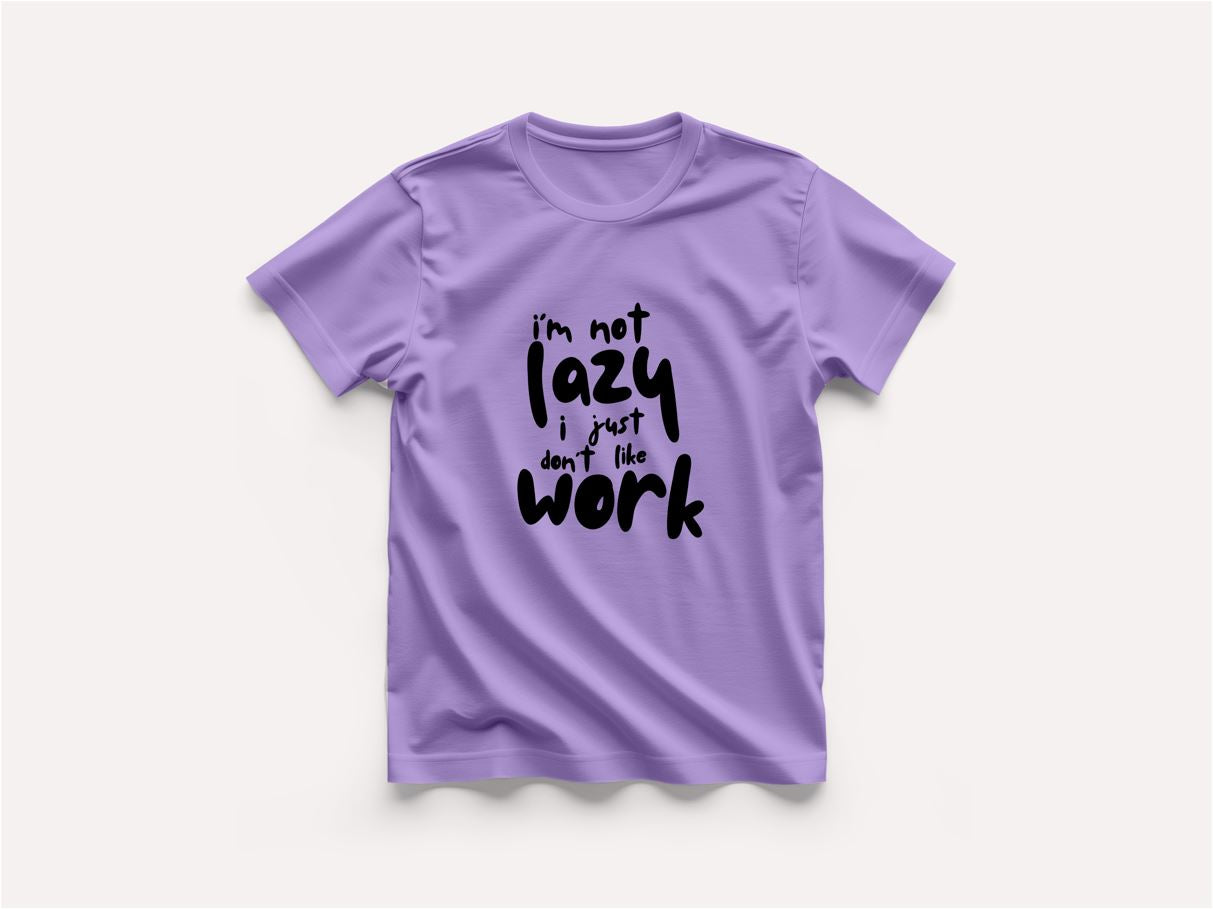 Lazy - Round Neck T-Shirt