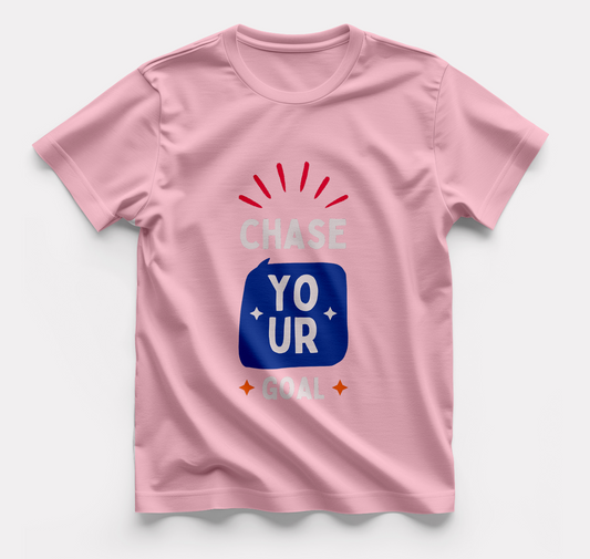 Chase Your Goal - Round Neck T-Shirt