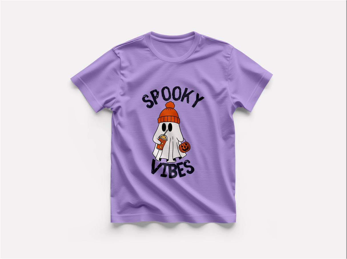 Spooky Vibes - Round Neck T-Shirt